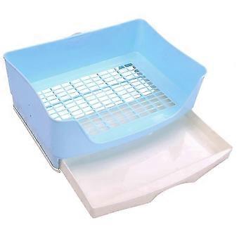 Corner Rabbit Toilet Box with Drawer Grate Potty Trainer Bigger Adult Pet Litter Pan