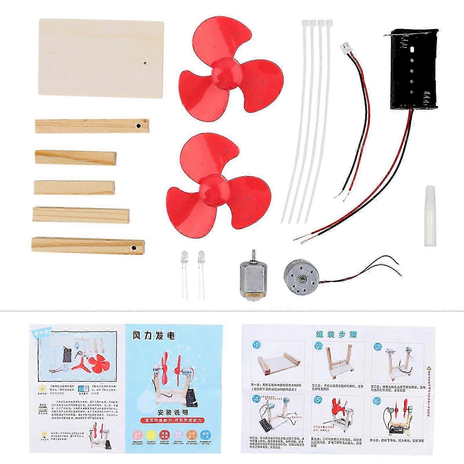 Children Educational 1.5V DIY Wind Generator Unique Power Generator Kit