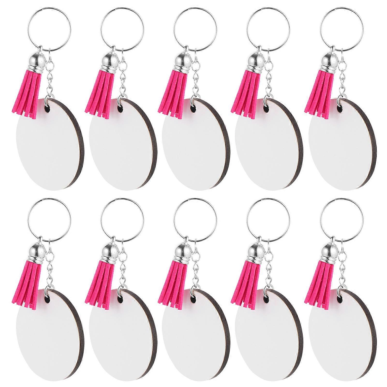 Sublimation DIY Keychain Ornaments Bulk 20Sets for Handmade Use