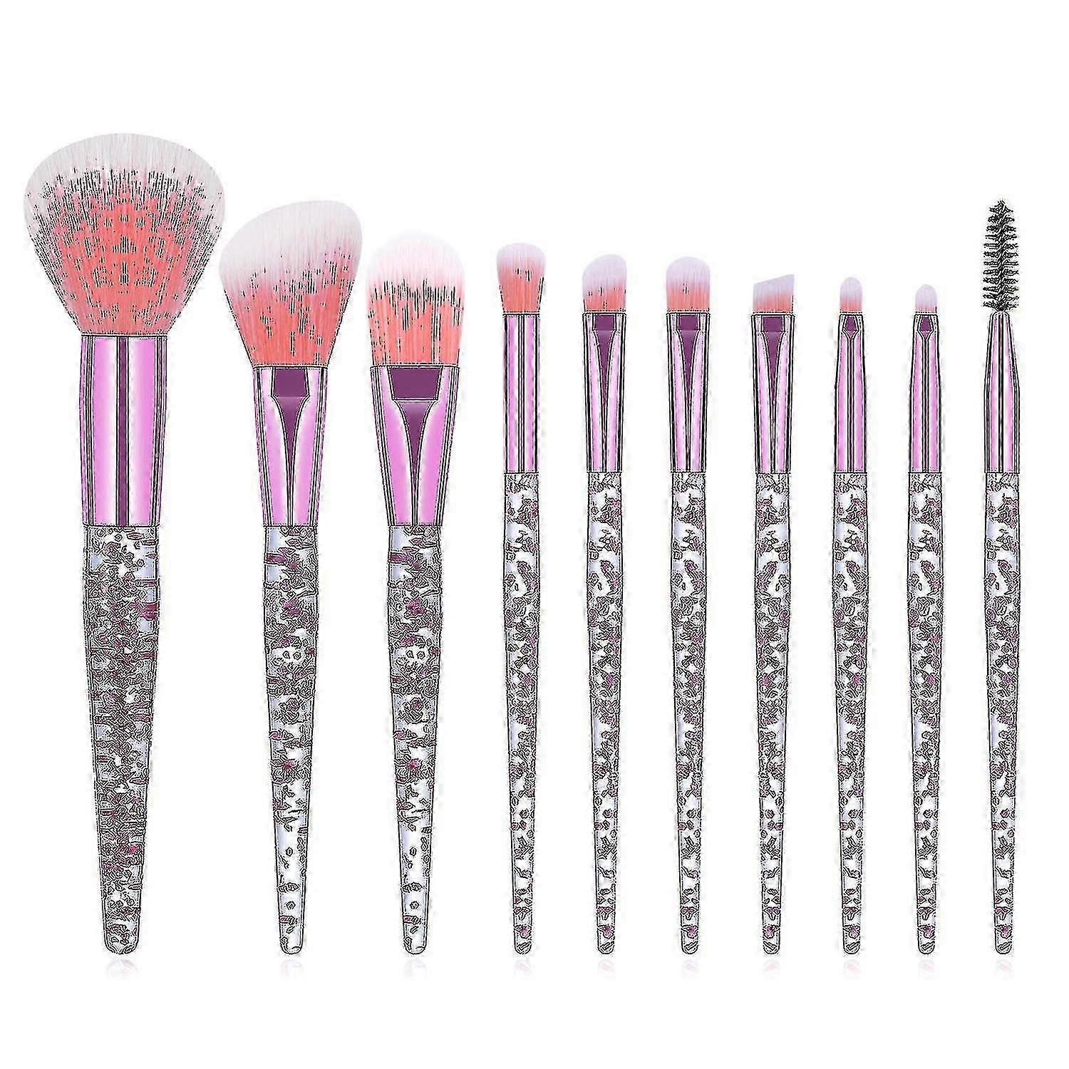 Pink-10pcs High Quality Makeup Brush Set