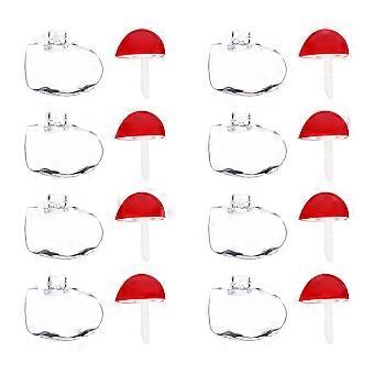 Refillable Lipstick Bottles Heart Shaped for Storage Use 50Sets Transparent Plastic