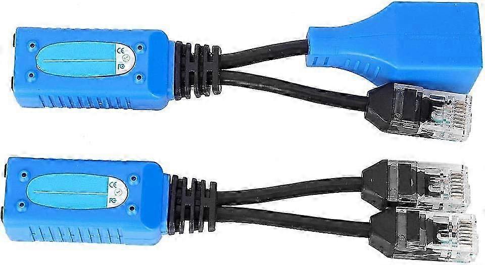 2pcs RJ45 PoE Splitter Combiner Adapter, Wide Compatibility Power Cable Kit