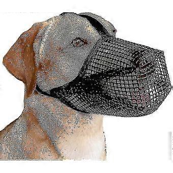 Breathable Comfortable Humane Soft Mesh Adjustable Dog Muzzle for Small Medium Large Dogs Black XL.C4