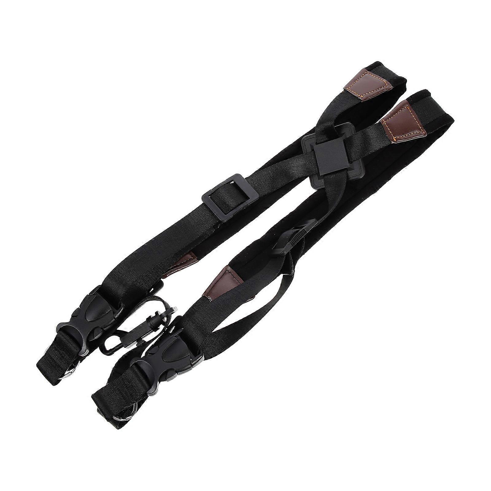 Black Nylon Saxophone Chest Strap for Adjustable Support 3Pcs Pack