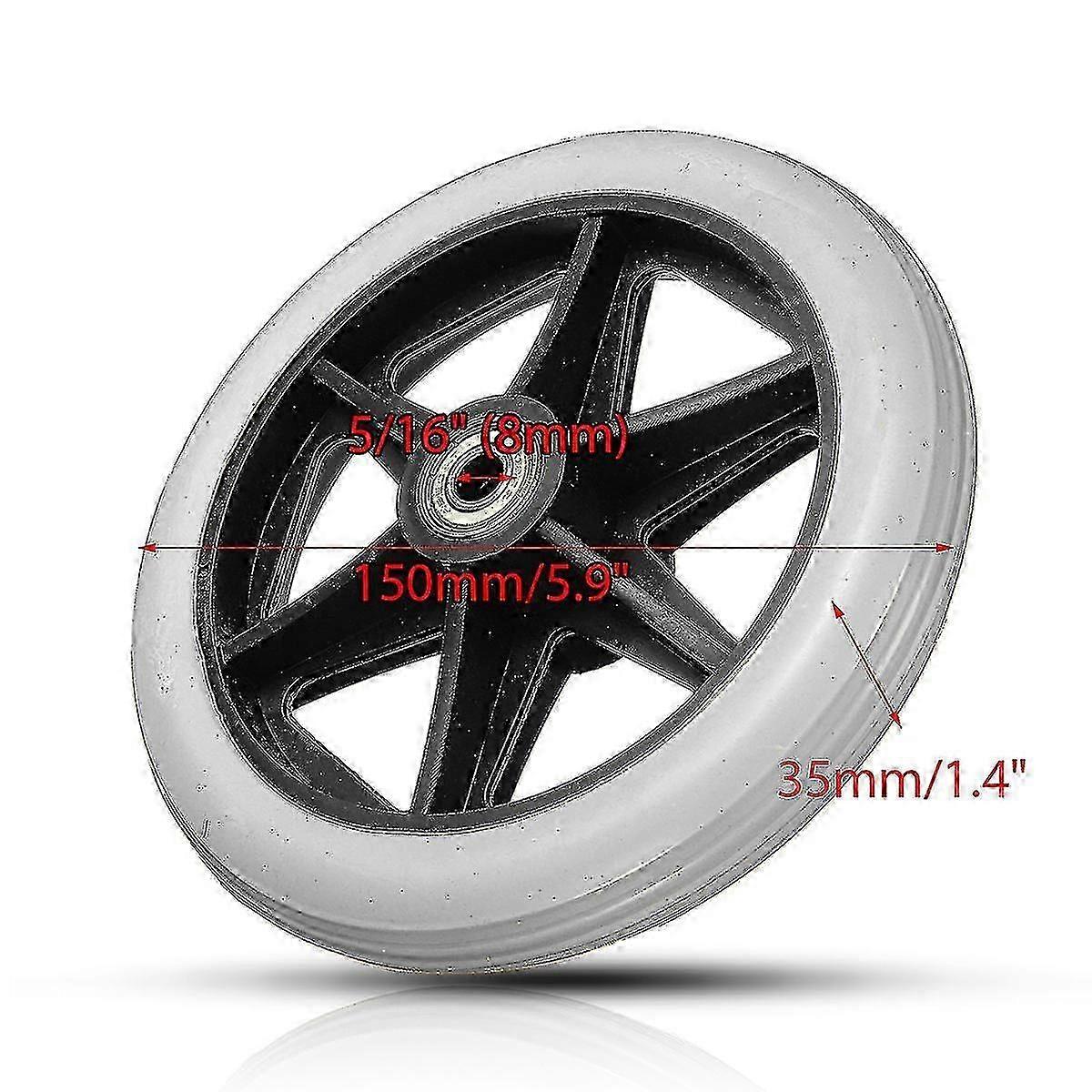 6" Wheel Replacement S compatible with Al Rollator 5/16" (8mm)