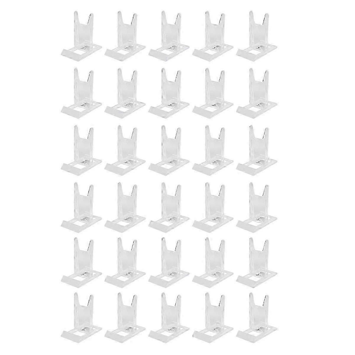 Clear stand frame for plates with metal brackets-Good