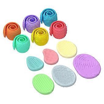 Textured silicone slap bracelet for adults, suitable for children, to relieve stress, anxiety, and autism Includes sensory stones (bagged)885