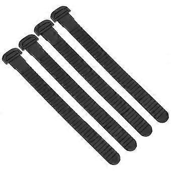 Roller Skate Buckle Straps, Durable PVC Adjustable Skate Fixing Straps, 16 Pieces, Black, for Secure Skating