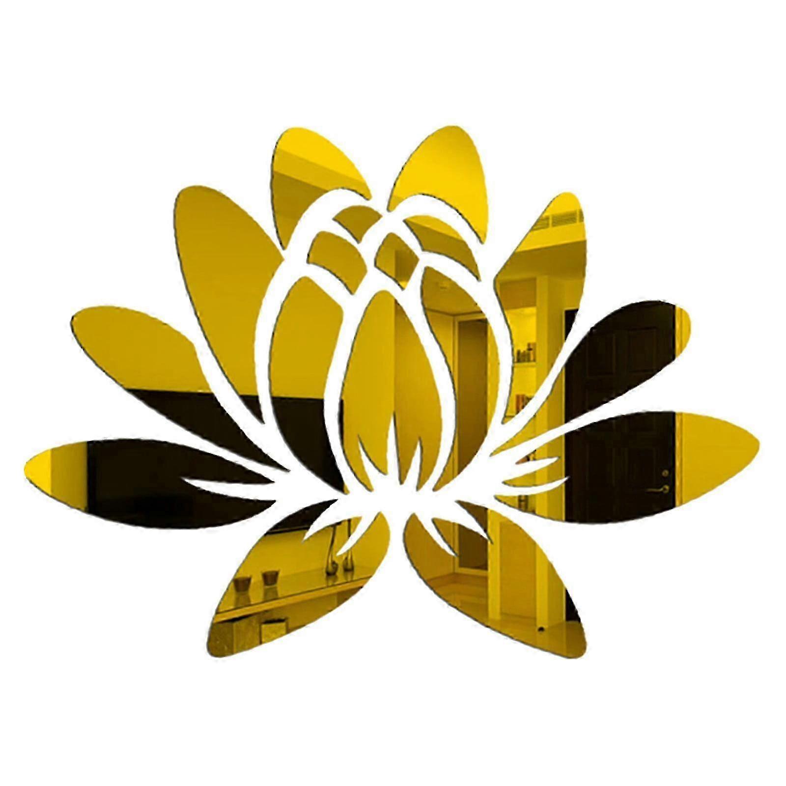 Mirror Surface Flower Wall Sticker