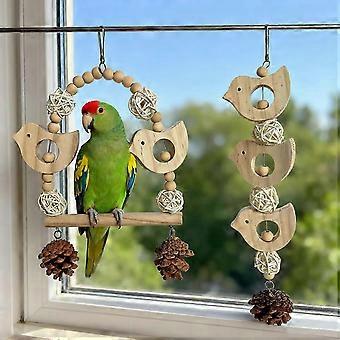Natural Wood Chew & Rock Perch