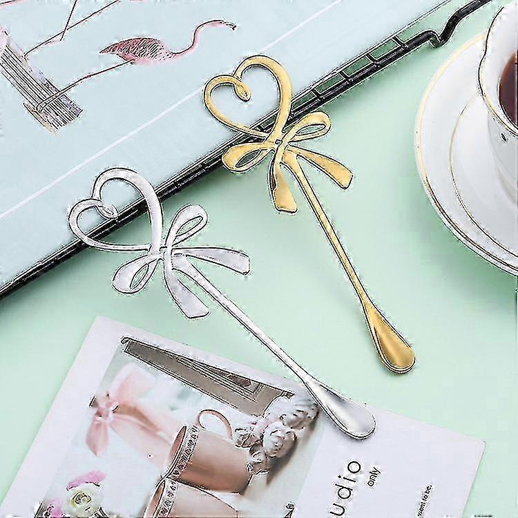 Gold-Tone Flower Stirring Spoon Set