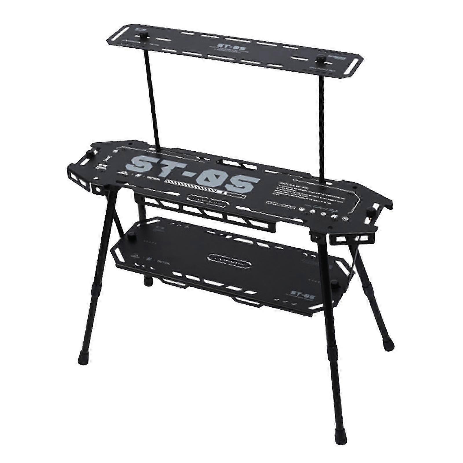 Camping Table Foldable Grill Table with Adjustable Height, Compatible with IGT Modular, and Durable Surface