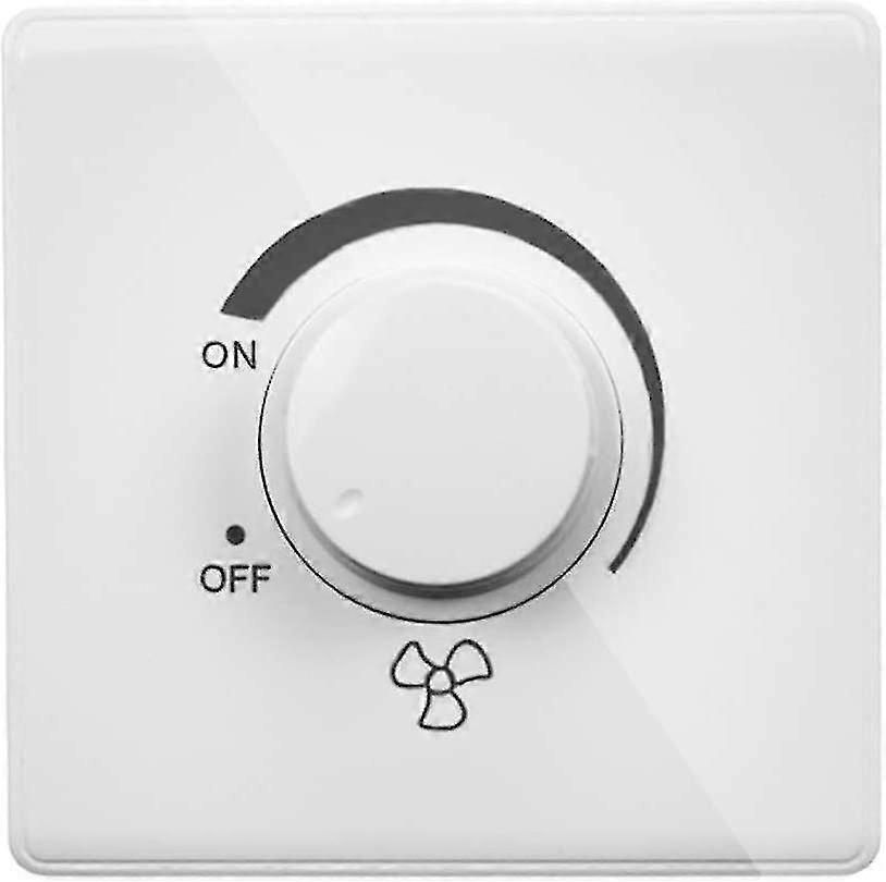 86 Type 220V 10A Stepless Speed Controller for Ceiling Fan White Wall Switch