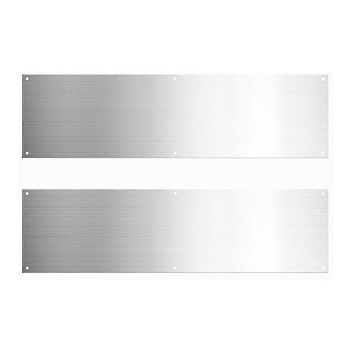 Aluminium Kick Plates 2 Pack Silver