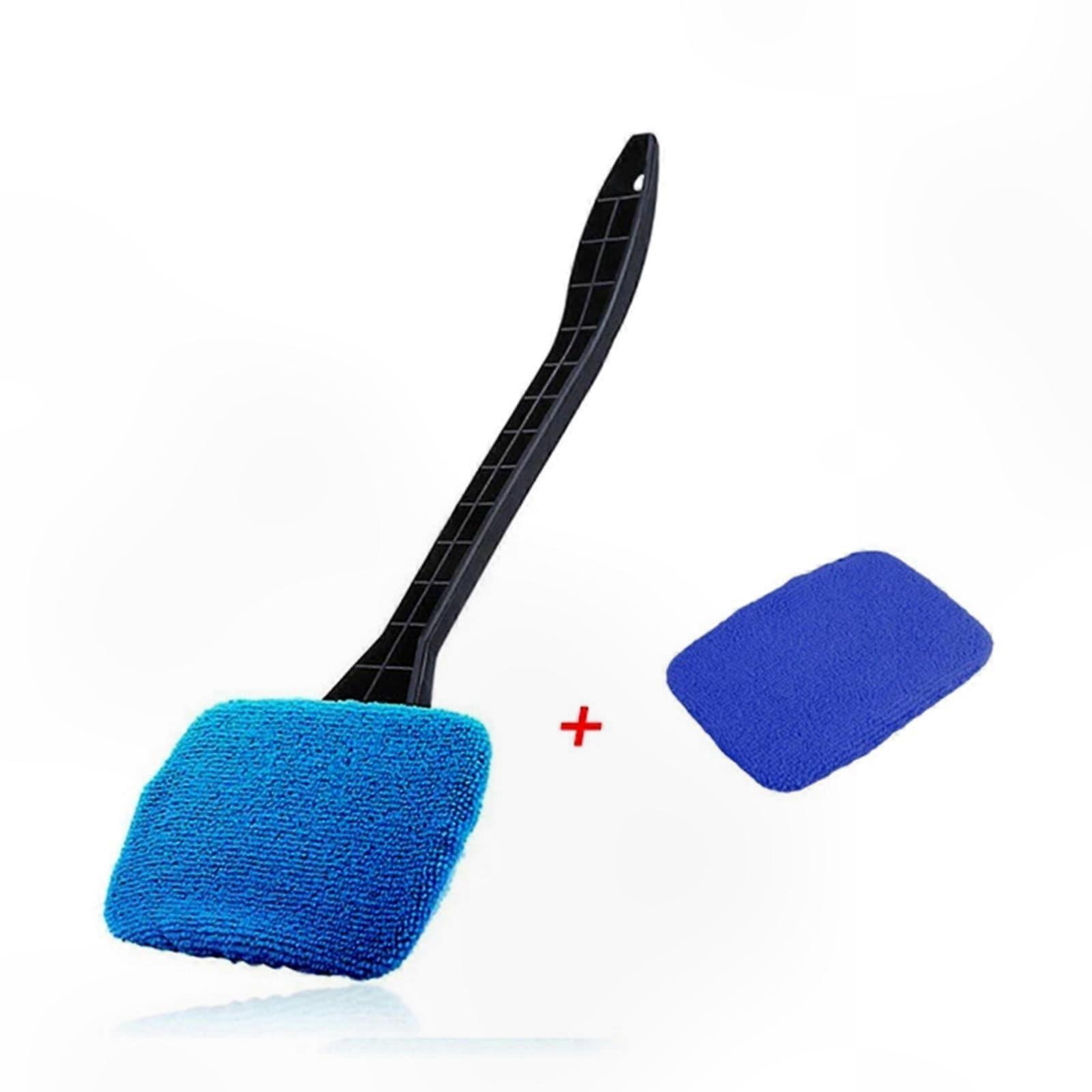 Car Window & Windshield Cleaning - Microfiber Glass Brush & Wiper Cleaner Tool