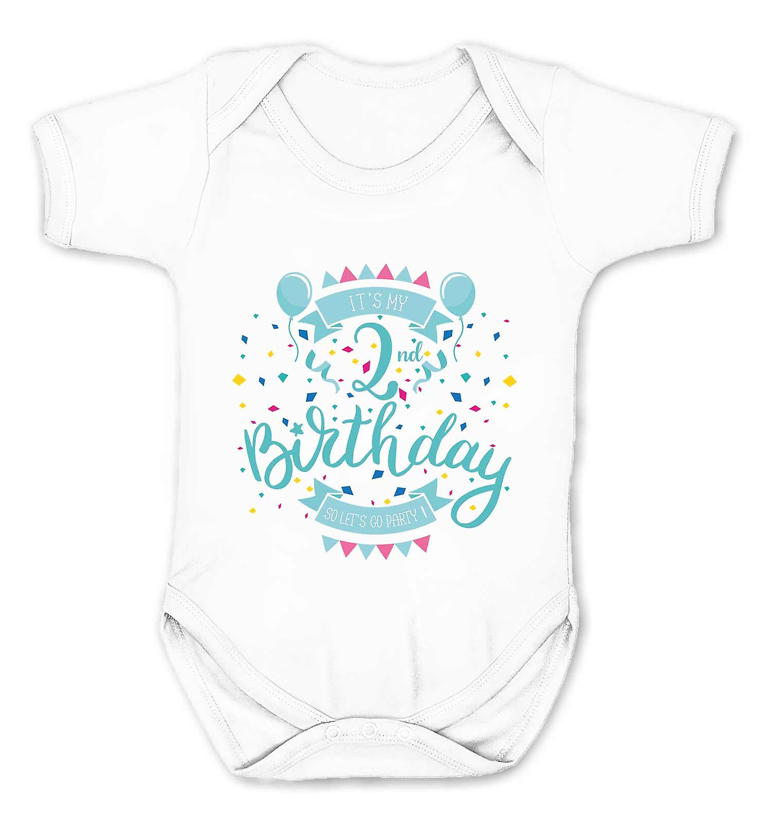 Reality Glitch It's My 2nd Birthday Boys Kids Babygrow