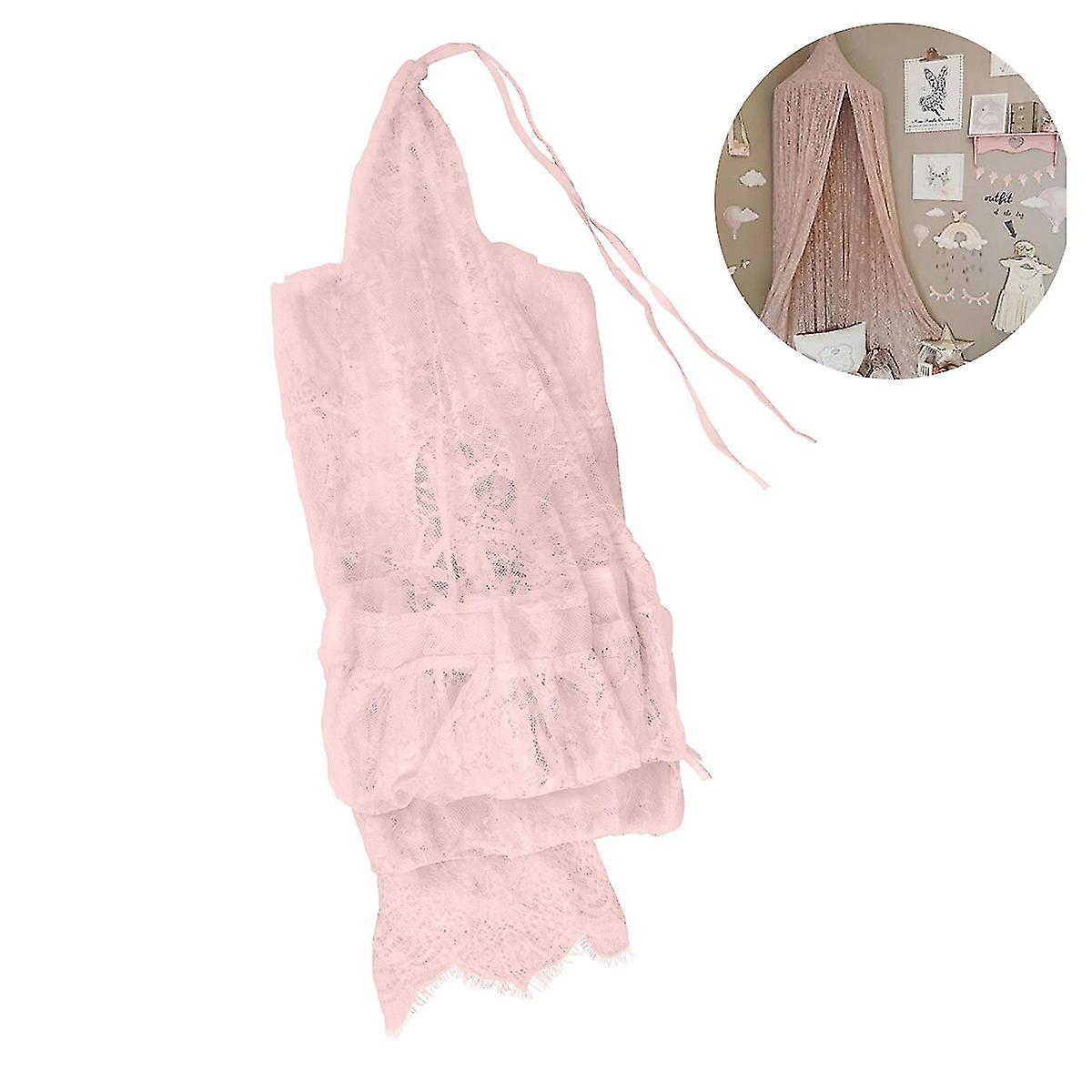 Pink Canopy Children Cotton Bed Curtain Mosquito Net For Bedroom