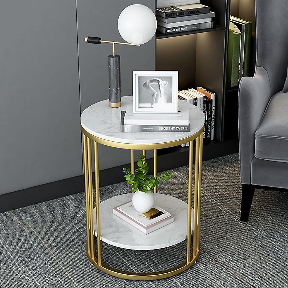 Marble Stone Table Side End Coffee Table 40cm Round