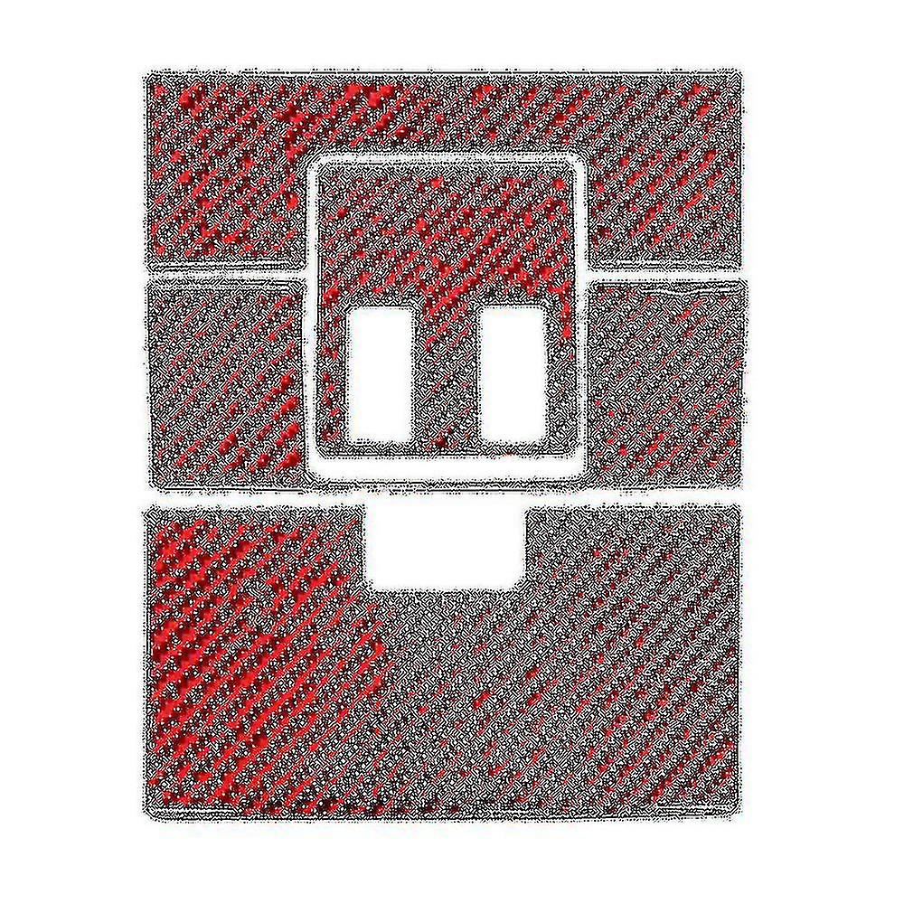 Carbon Fiber Front Row Reading Light Panel Cover Trim Sticker (red)