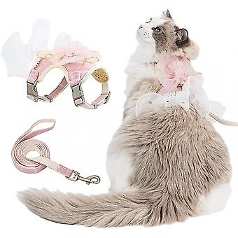 Cat Harness And Leash Set Escape Proof Travel Cat Harness For Small Cat And Large Cat Pink Colorm 