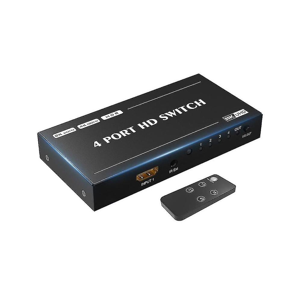 8k Hd Switcher 4 Port -compatible Switcher 4 In 1 Out Splitter 8k 60hz Game Projector Home Converte
