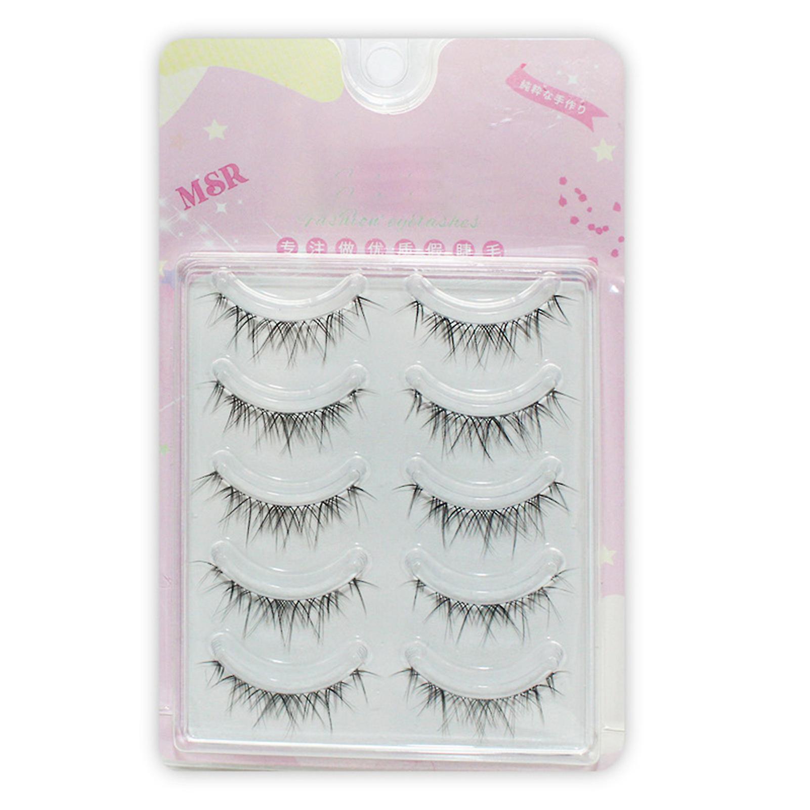 Soft Wispy Cross False Eyelashes Lightweight Slender Fluffy Soft Lashes