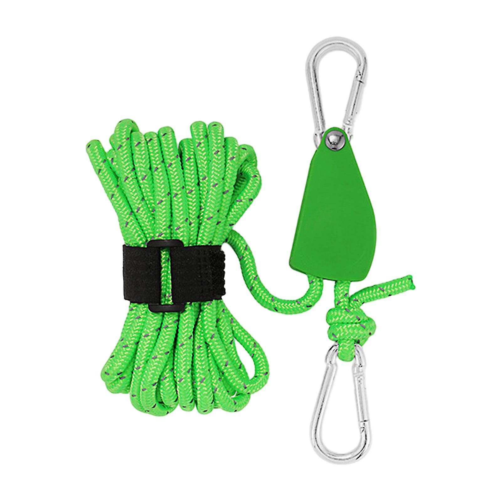 Camping Tent Fixator Multipurpose Highly Reflective Design Durable Portable Adjustable Fix Tent High Strength Fast Release Pulley Camping Rope
