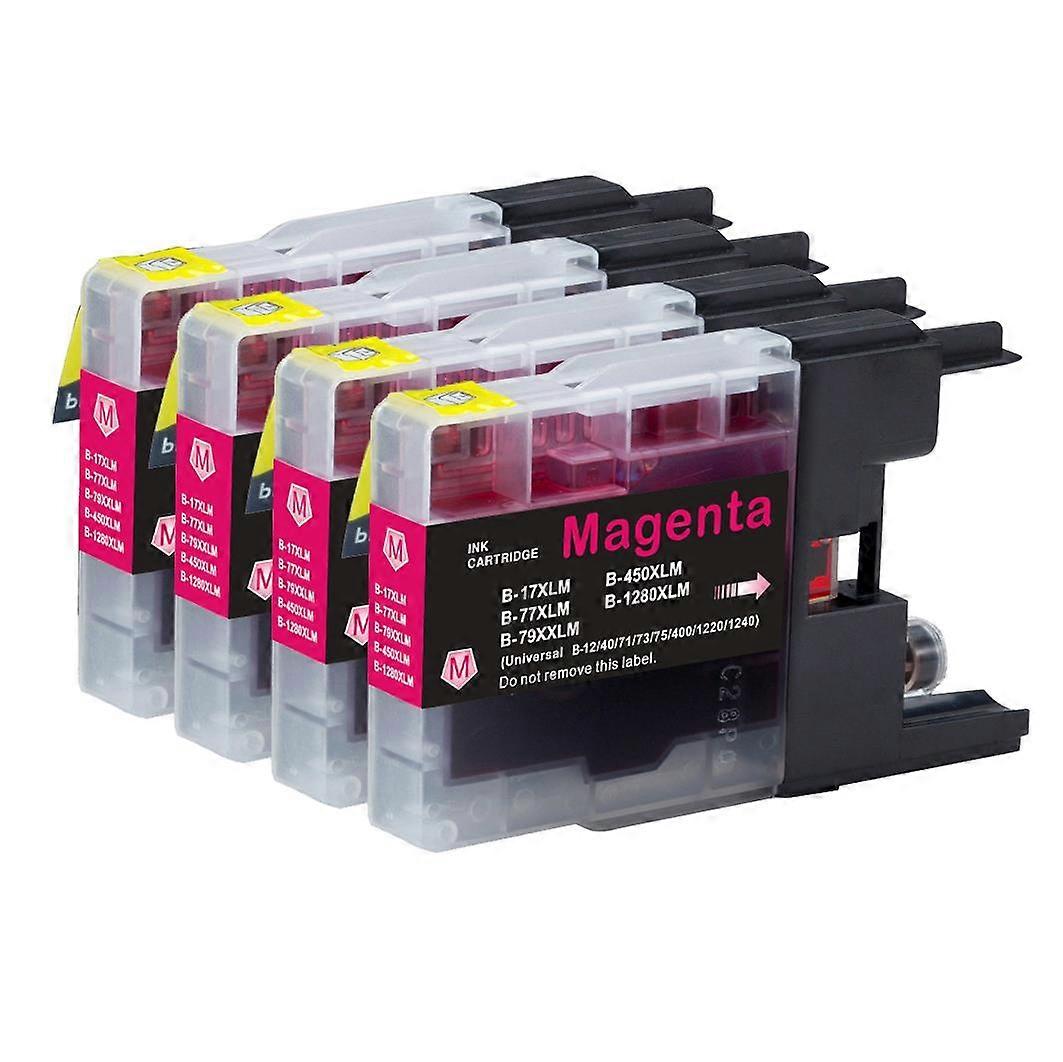 Go Inks Συμβατό δοχείο μελανιού LC1280M, 3 Pack, Magenta for Brother Printers