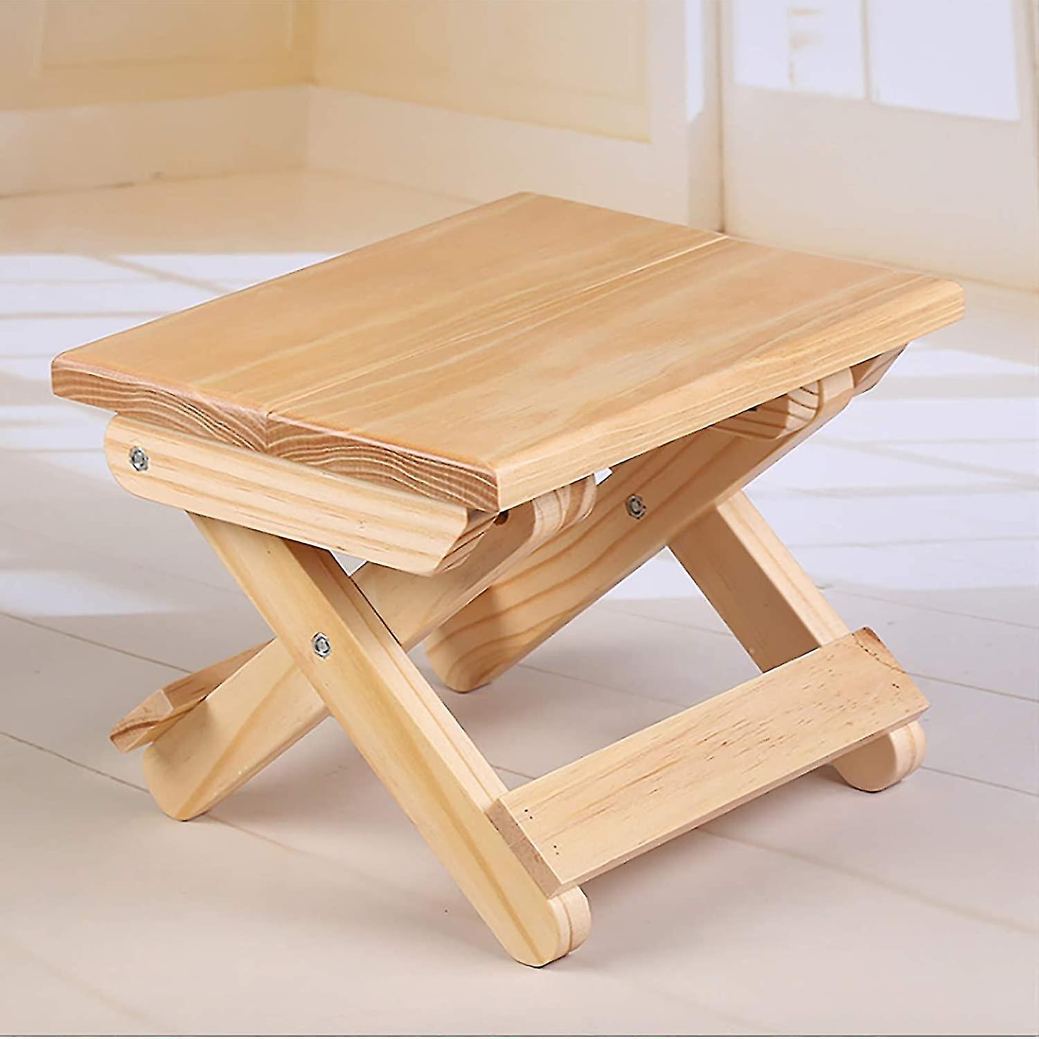Foldable Steps In Solid Wood, Wooden Stool For Children, Portable Stool For The Kitchen, The Bedroom