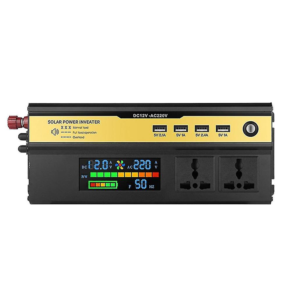 1600W Power Inverter Pure Sine Wave Lcd Display Dc 12v To Ac 220v Usb Car Transformer Convert Charg