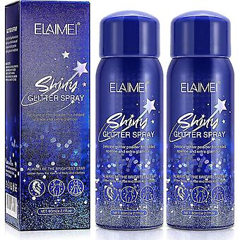 60ml glittersuihke, vartalon kiiltävä glittersuihke iholle, kasvoille, hiuksille ja vaatteille, yökerhon juhlaglittersuihke