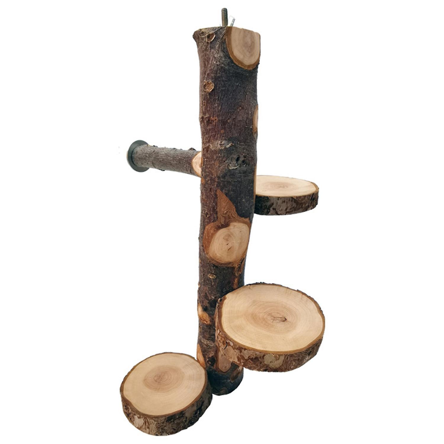 ZHOUBA Chinchilla Stand Exercise Training Play Ground Natural Wood Small Animal Climbing Platform