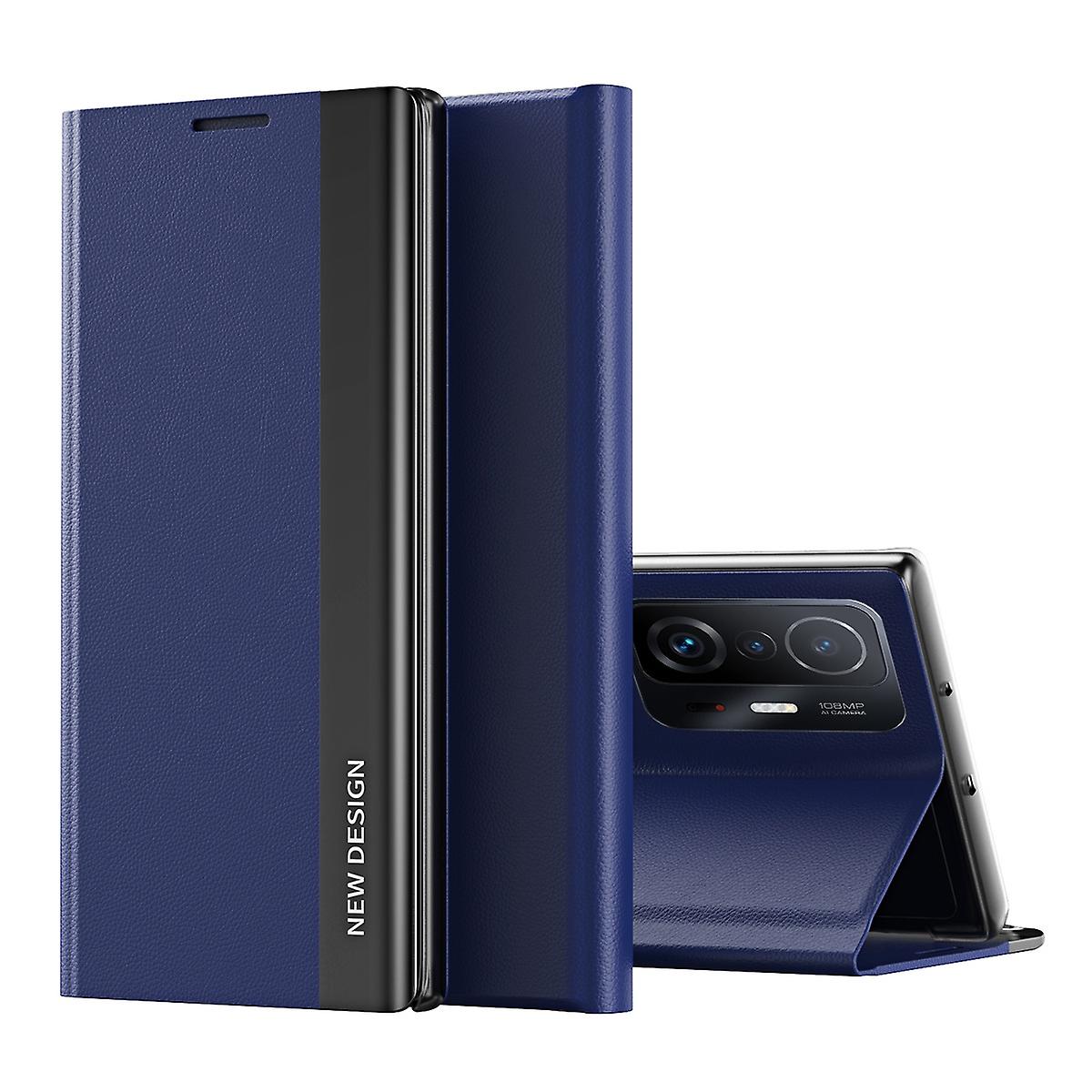 Auto Absorption Folio Flip Electroplated Leather Stand Phone Case Shell for Xiaomi 11T/11T Pro