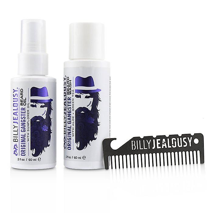 Billy Jealousy O.g. Beard Care Trio Set : 1x Beard Wash 60ml + 1x Beard Oil 60ml + 1x Titanium Comb 3pcs