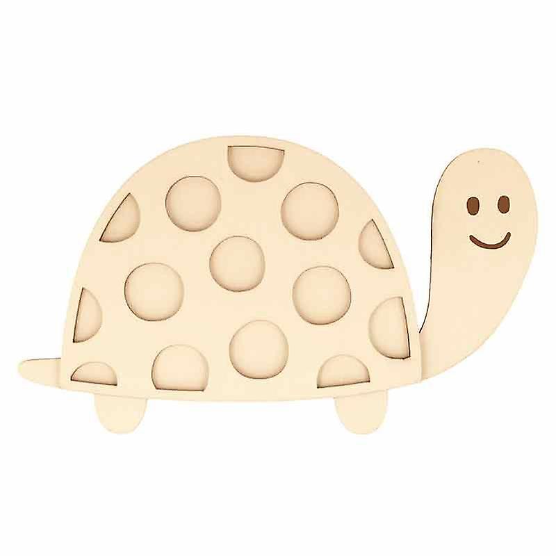 18 x 10.5 cm Wooden Silhouette - Turtle and Pea Carapace