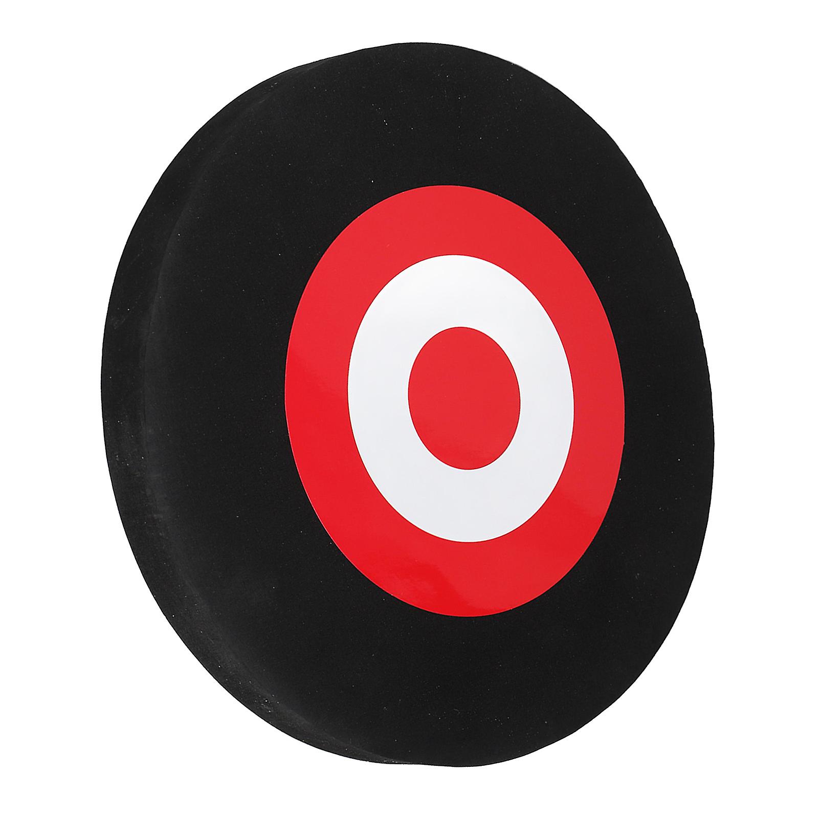 Archery Moving Target EVA Round Moving Arrow Target Shooting Practice Target with 2 Target Papers Black Red Target