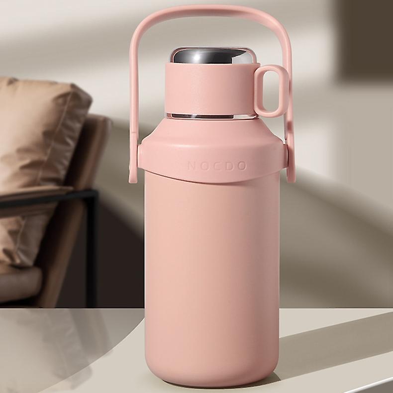 Outdoor Large Capacity Thermos Cup 1200ml Pink