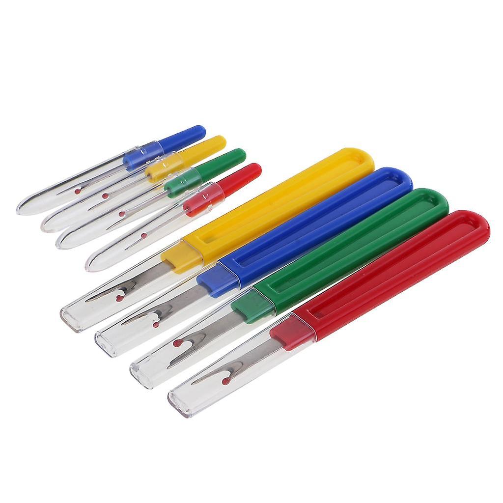 8pcs 2.6"/5.5" Blue Plastic Handle Sewing Stitch Thread Unpicker Seam Ripper