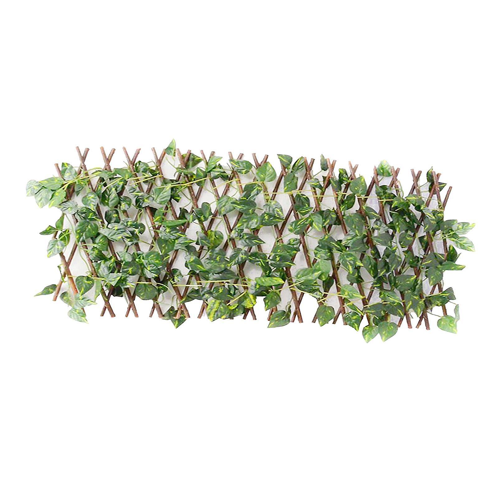 Retractable Artificial Garden Fence Expandable Faux Ivy Privacy Fence Decor