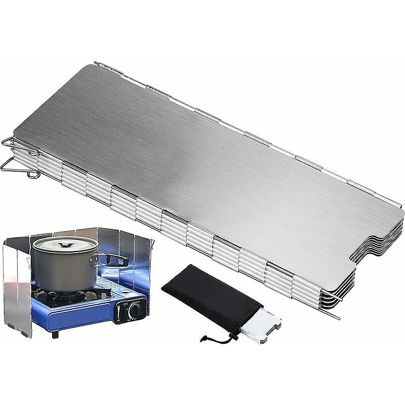 Aluminum Alloy Foldable Windscreen 10 Panels Camping Windscreen