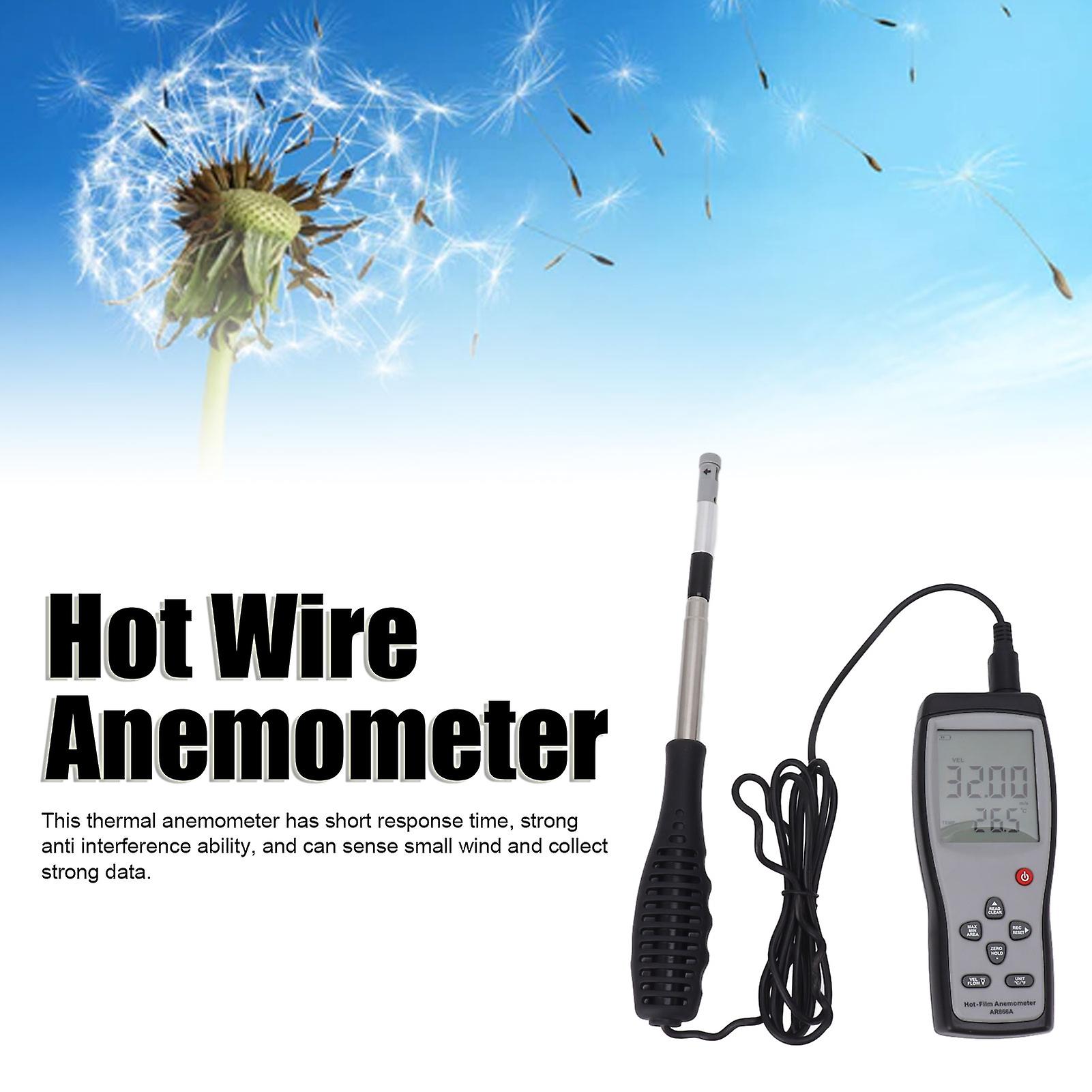 USB-Enabled Handheld Anemometer for Wind Speed and Temperature in Industrial, Agricultural, and Road Use