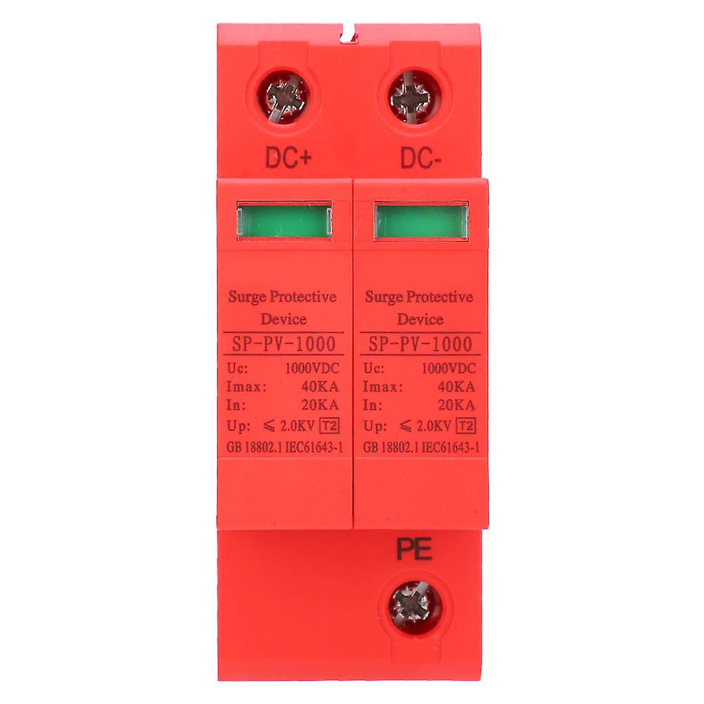 Jadeshay 2P 40KA Surge Protection Device Photovoltaic Anti-Thunder Modular Appliances Surge Protector DC1000V CM9LB