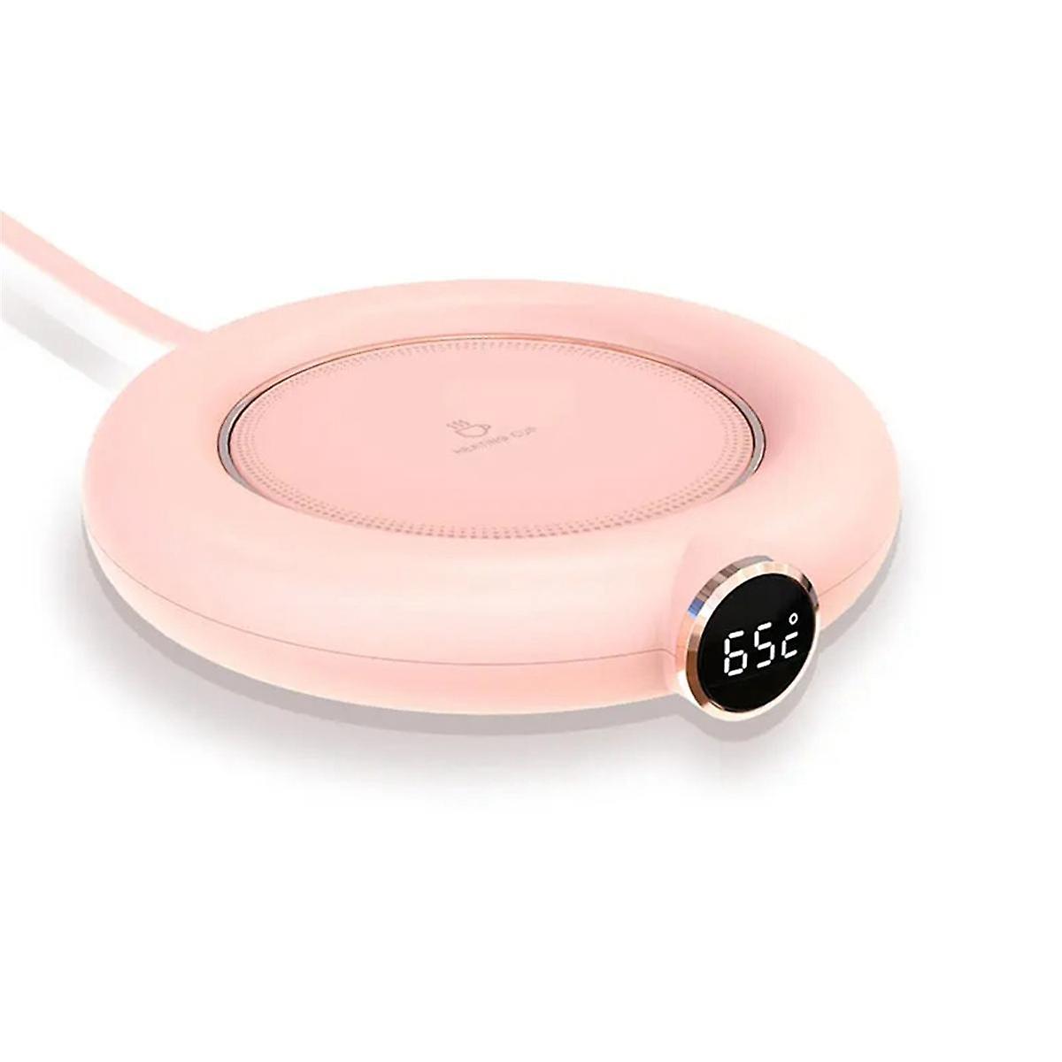 USB Cup Warmer Mini Portable Coffee Mug Heating Coaster Smart Digital Display Thermostatic Adjustme