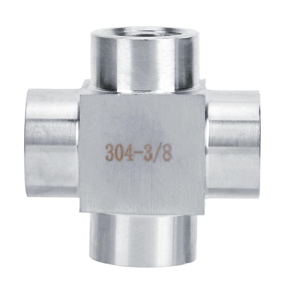 Adaptateur de raccord de tuyau fileté femelle 4 voies G3/8 en acier inoxydable 304 (T) 4 voies G3/8