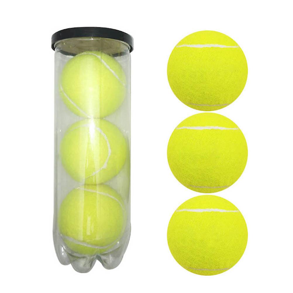 3Pcs Tennis Balls Highly Elastic Durable Pressurized Balls with Can for Beginner Training Ball Practice Competition