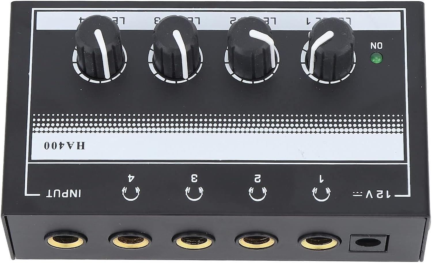 Low Noise Sound Mixer, Easy To Carry Volume Adjustable Professional Sound Mixer Rust Prevention 4 Ch