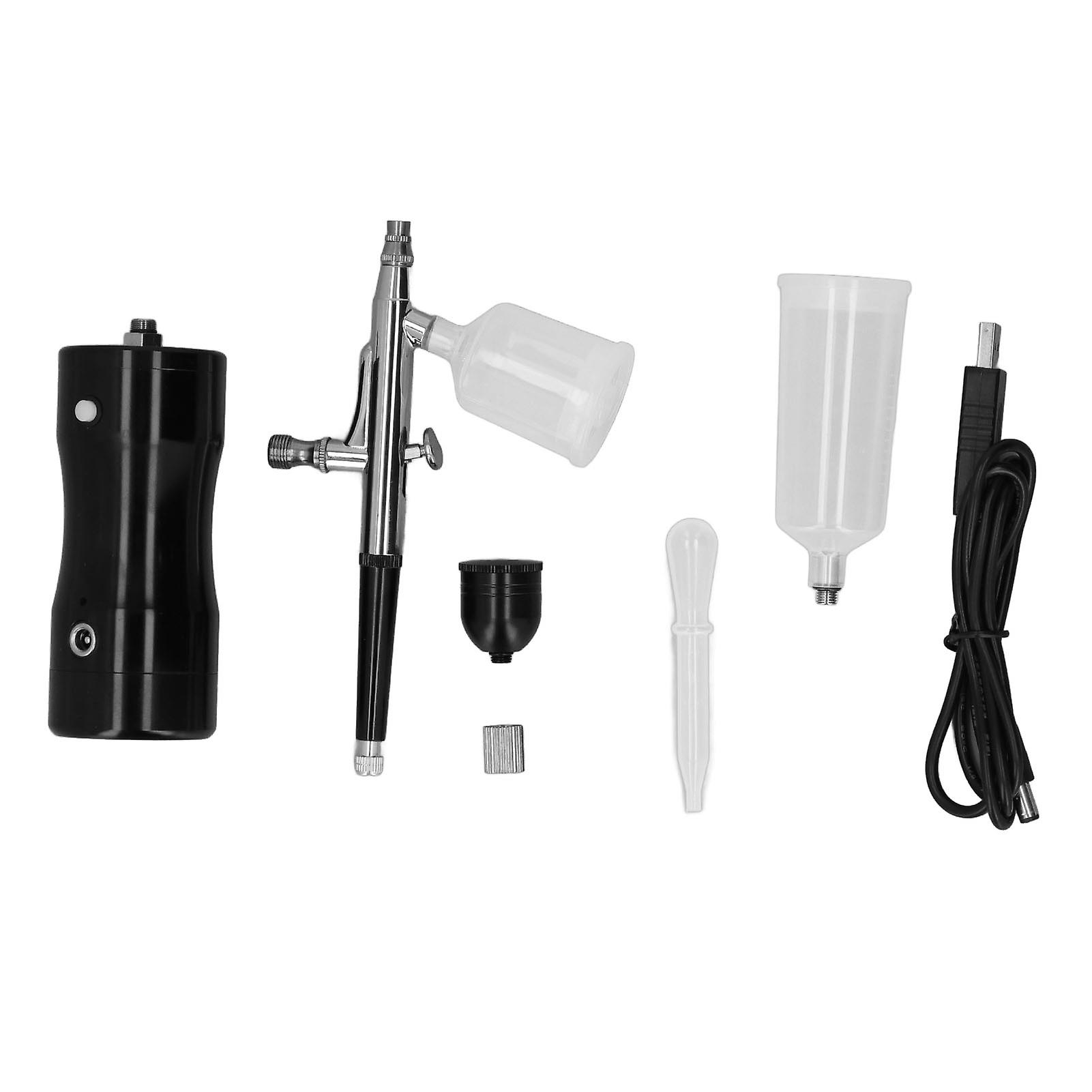Cordless Airbrush Kit Portable USB Charging Spray Paint Air Brush Gun Set for Tattoo Model Painting Cake Decoration