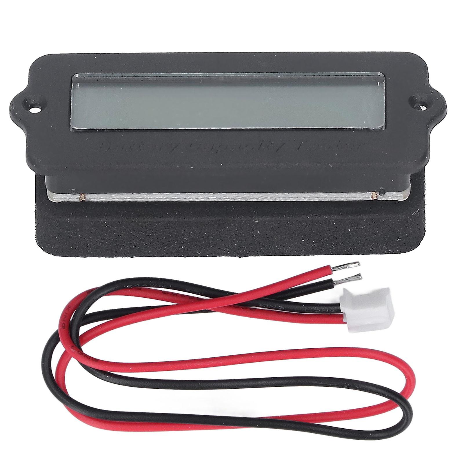 Battery Meter with Backlight Digital Voltage Indicator Lithium Battery Capacity Monitor 8‑63V 2Pb