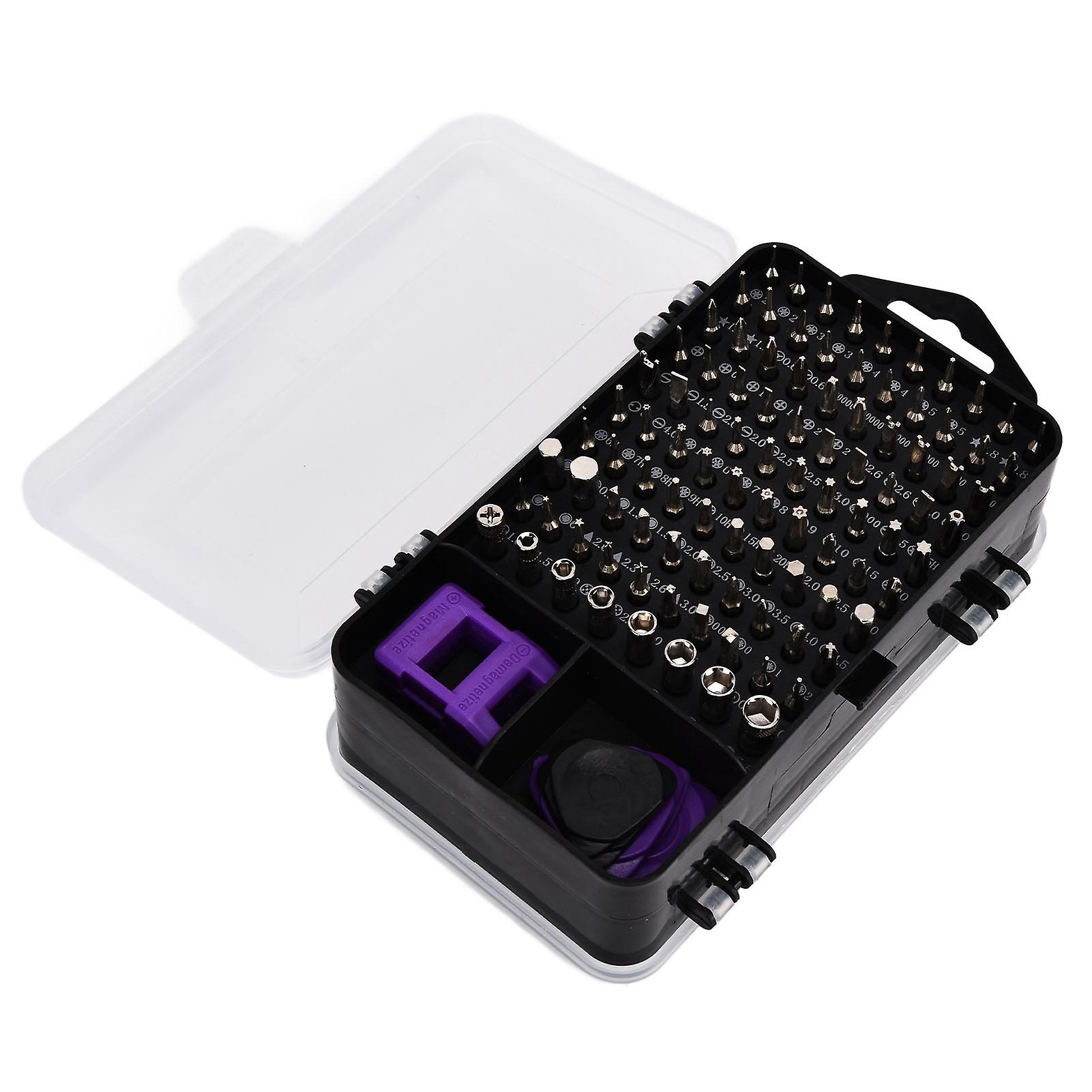 115 in 1 Screwdriver Set Magnetic Accuracy Multifunctional Bits Electronics Repair Tool KitPurple 