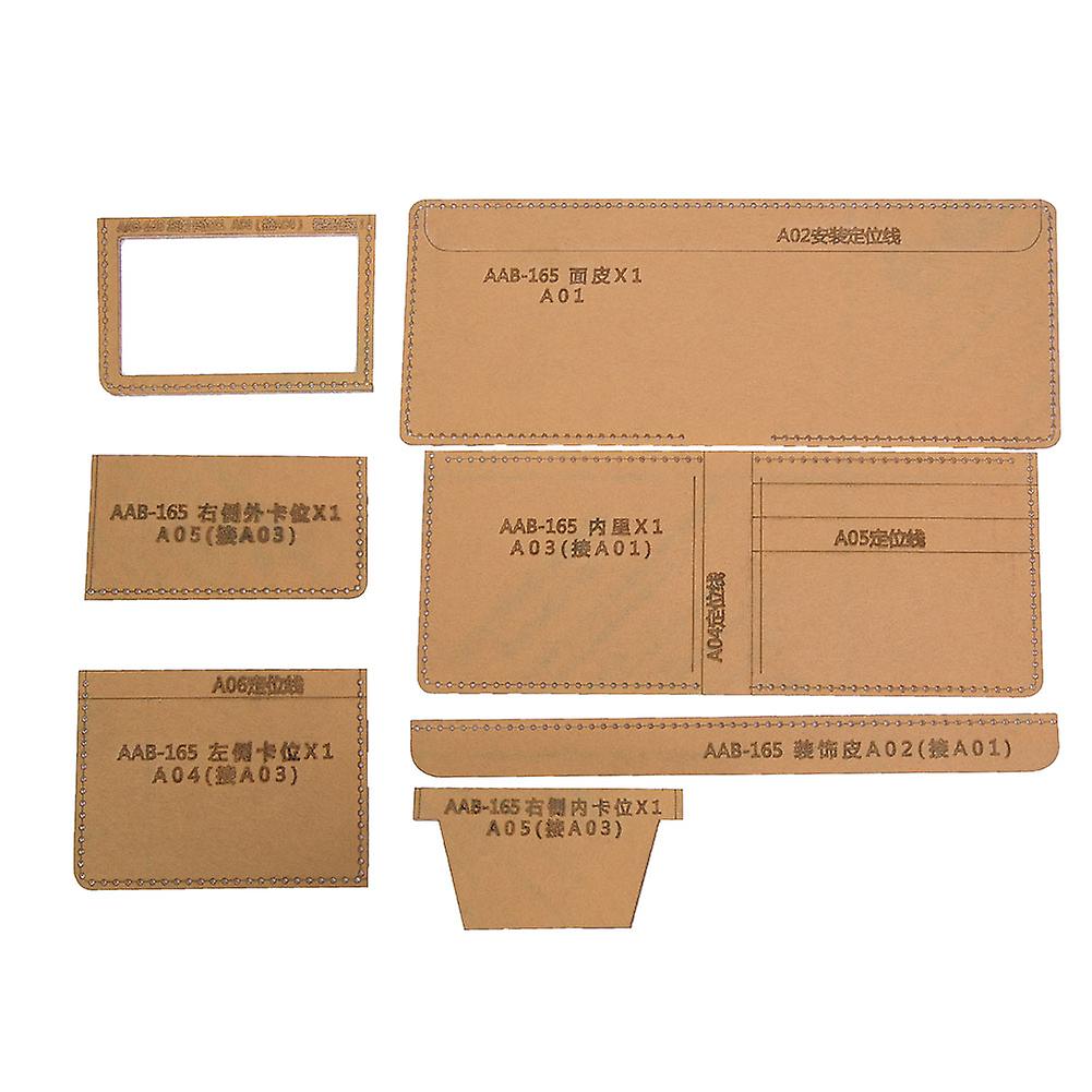Acrylic Short Wallet Template Stencil DIY Handmade Leather Craft